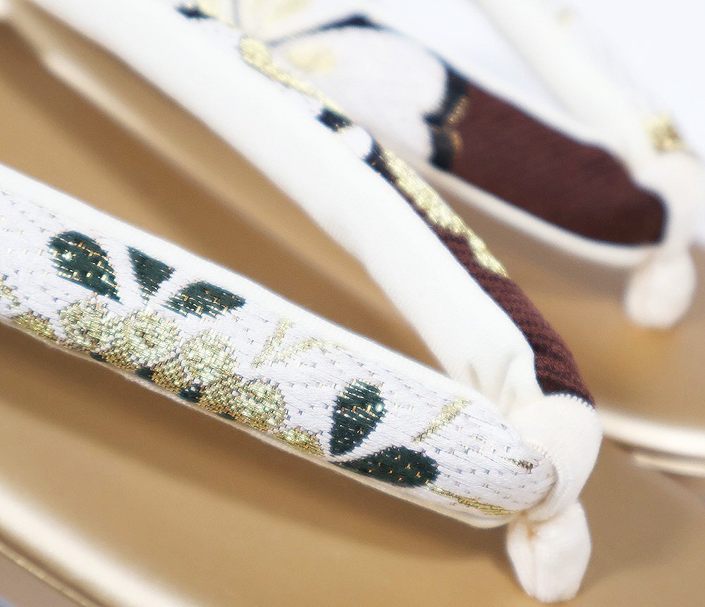 フォーマル用 草履 バッグ セット 正絹 帯地 濃茶 金 桜 金茶 Lサイズ S10455 新品 日本制 成人式 レディース ギフト フォーマル 送料込み