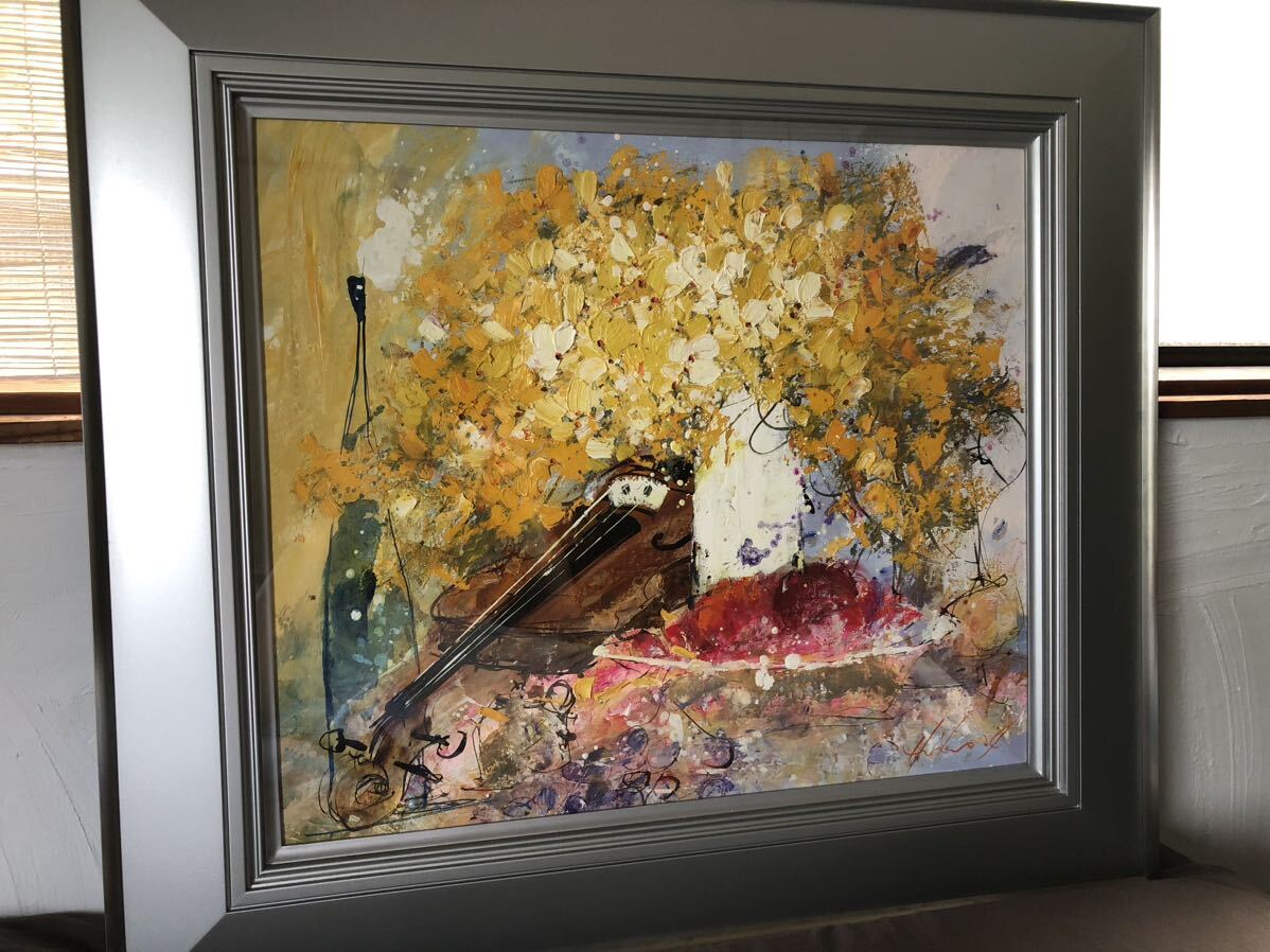 ■真作■油彩画　池田秀郎さん　Ｆ10号　額装