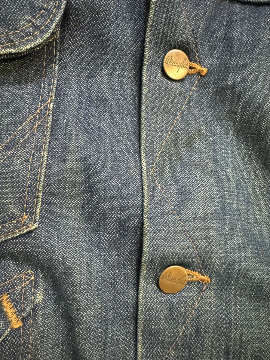 濃紺 Wrangler 80s USA製 ビンテージ 三角タグ 126mj デニム 濃紺 Wrangler 80s USA製 ビンテージ 三角タグ 126mj デニム