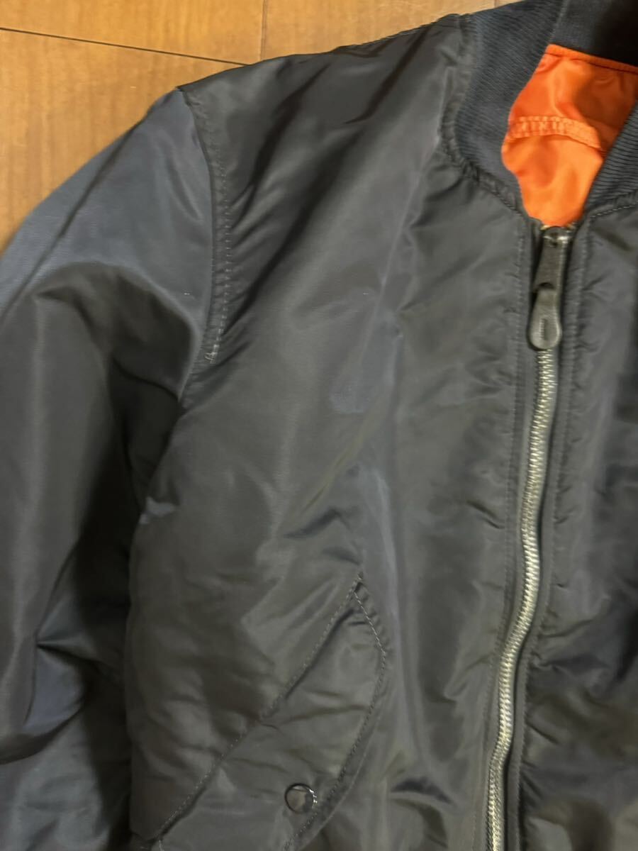 稀少 美品 ALPHA INDUSTRIES 90s USA製 黒タグ バックロゴ MA-1 稀少 美品 ALPHA INDUSTRIES 90s USA製 黒タグ バックロゴ MA-1