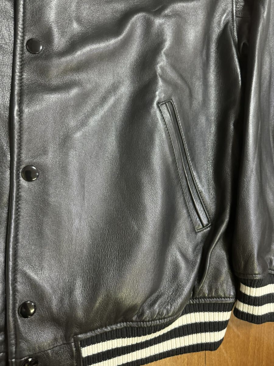美品 RETRO GRADE×SKOOKUM 羊革 バーシティージャケット オール 美品 RETRO GRADE×SKOOKUM 羊革 バーシティージャケット オール