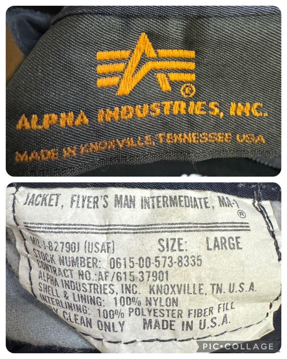 稀少 美品 ALPHA INDUSTRIES 90s USA製 黒タグ バックロゴ MA-1 稀少 美品 ALPHA INDUSTRIES 90s USA製 黒タグ バックロゴ MA-1