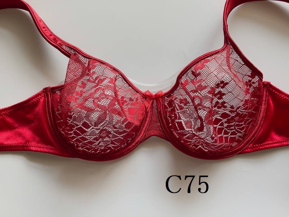 C75 EMPREINTE IRINA ・オンプランテ高級海外 大人ブラ 赤 C75 EMPREINTE IRINA ・オンプランテ高級海外 大人ブラ 赤