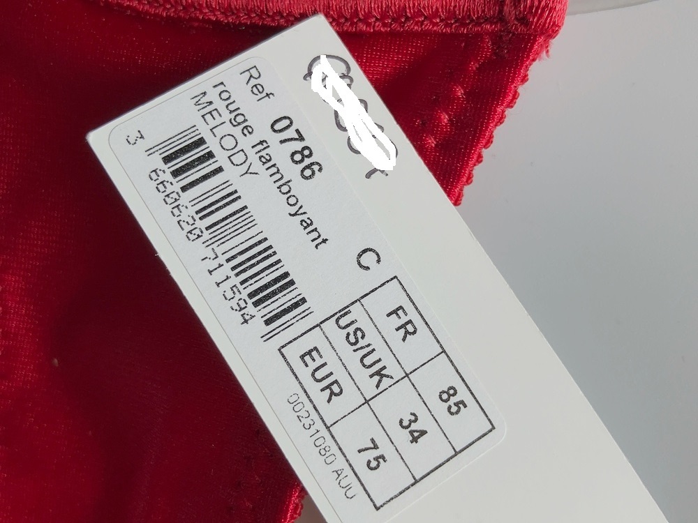 C75 EMPREINTE IRINA ・オンプランテ高級海外 大人ブラ 赤 C75 EMPREINTE IRINA ・オンプランテ高級海外 大人ブラ 赤