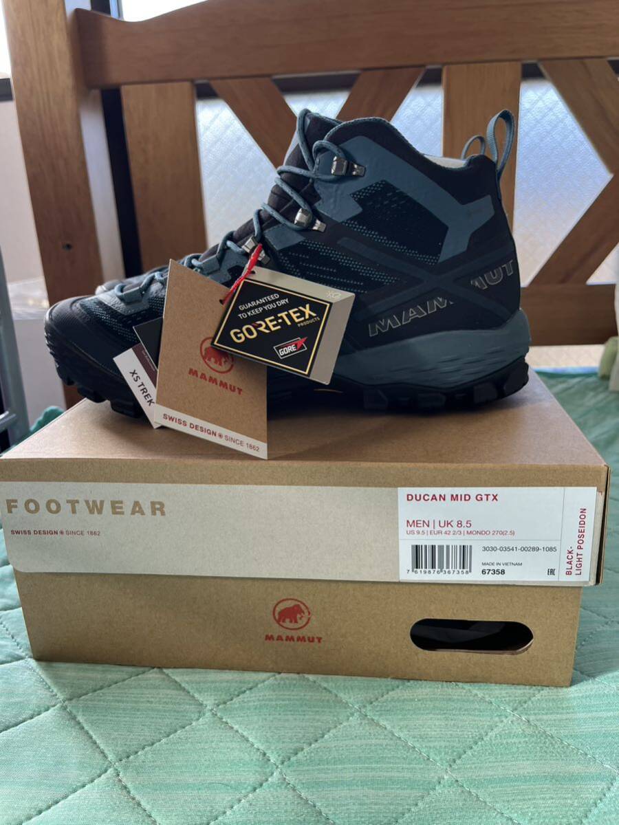 デュカン ミッド ゴアテックス Ducan Mid GTX UK8.5 BLACK-LIGTH