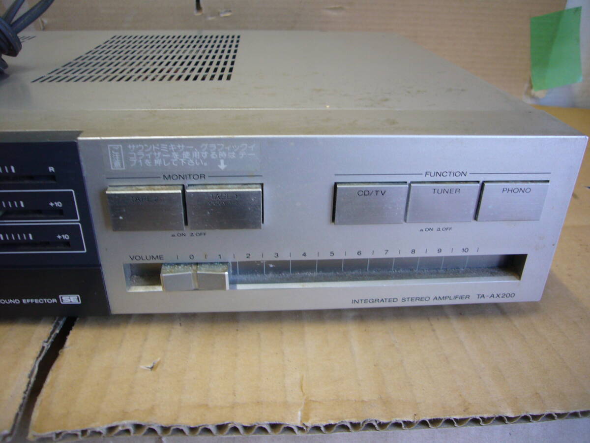 SONY INTEDRATED стерео усилитель TA-AX200 б/у утиль Showa Retro / подлинная вещь 