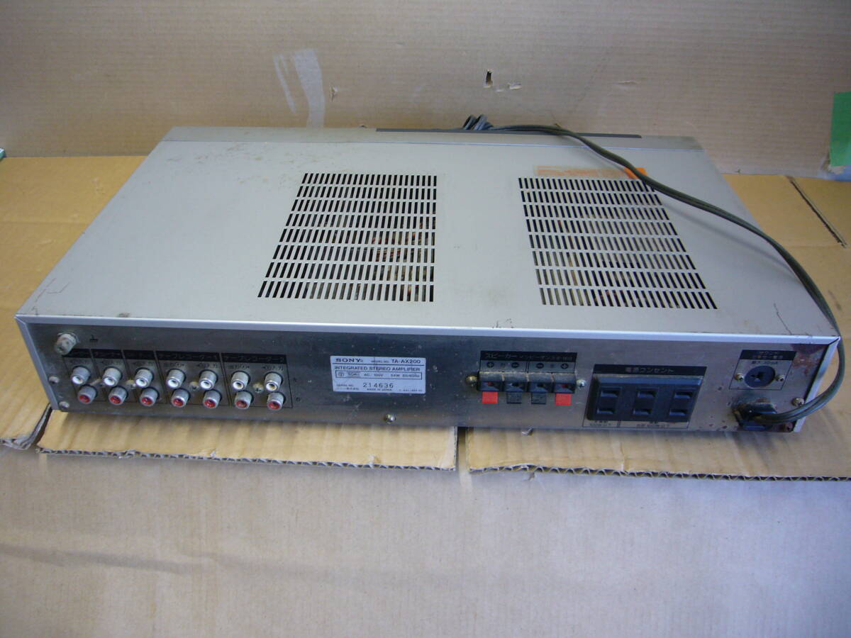 SONY INTEDRATED стерео усилитель TA-AX200 б/у утиль Showa Retro / подлинная вещь 