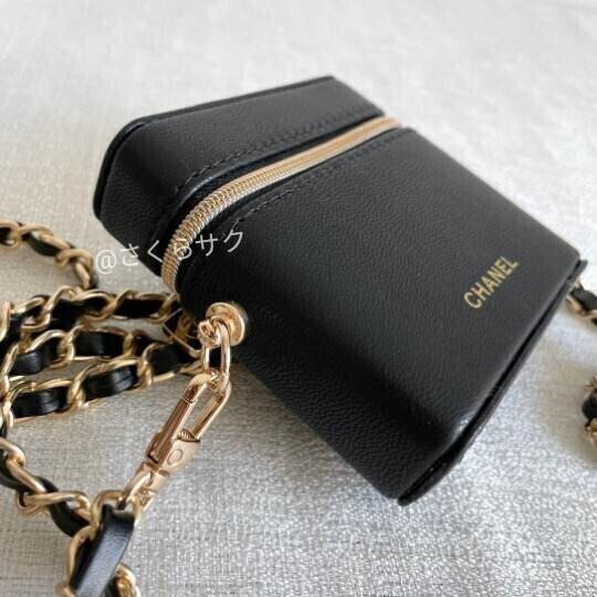 シャネル CHANEL ノベルティ リップケースポーチ チェーン付き シャネル CHANEL ノベルティ リップケースポーチ チェーン付き
