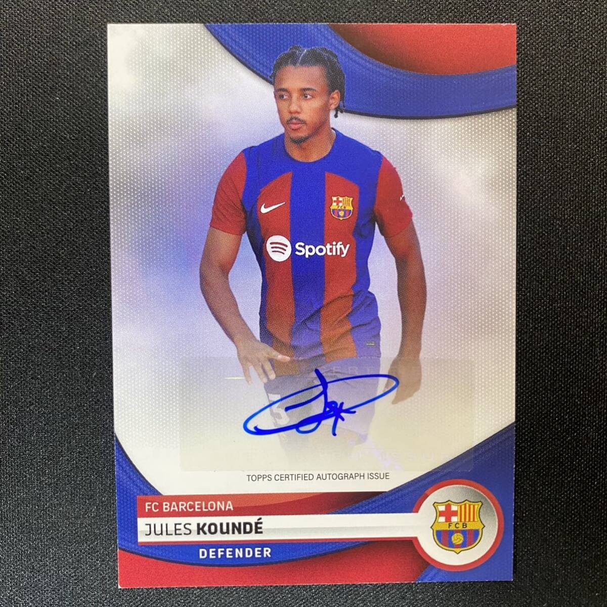 2023-24 Topps Barcelona Team Set Jules Kounde Auto 直筆サインカード ジュール・クンデ
