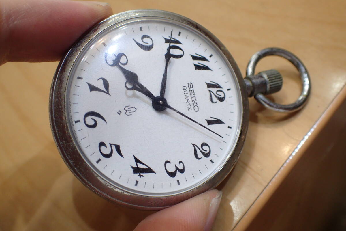 ③ SEIKO 懐中時計 7550-0010 昭57 240 盛鉄 クオーツ 国鉄 鉄道 ③ SEIKO 懐中時計 7550-0010 昭57 240 盛鉄 クオーツ 国鉄 鉄道