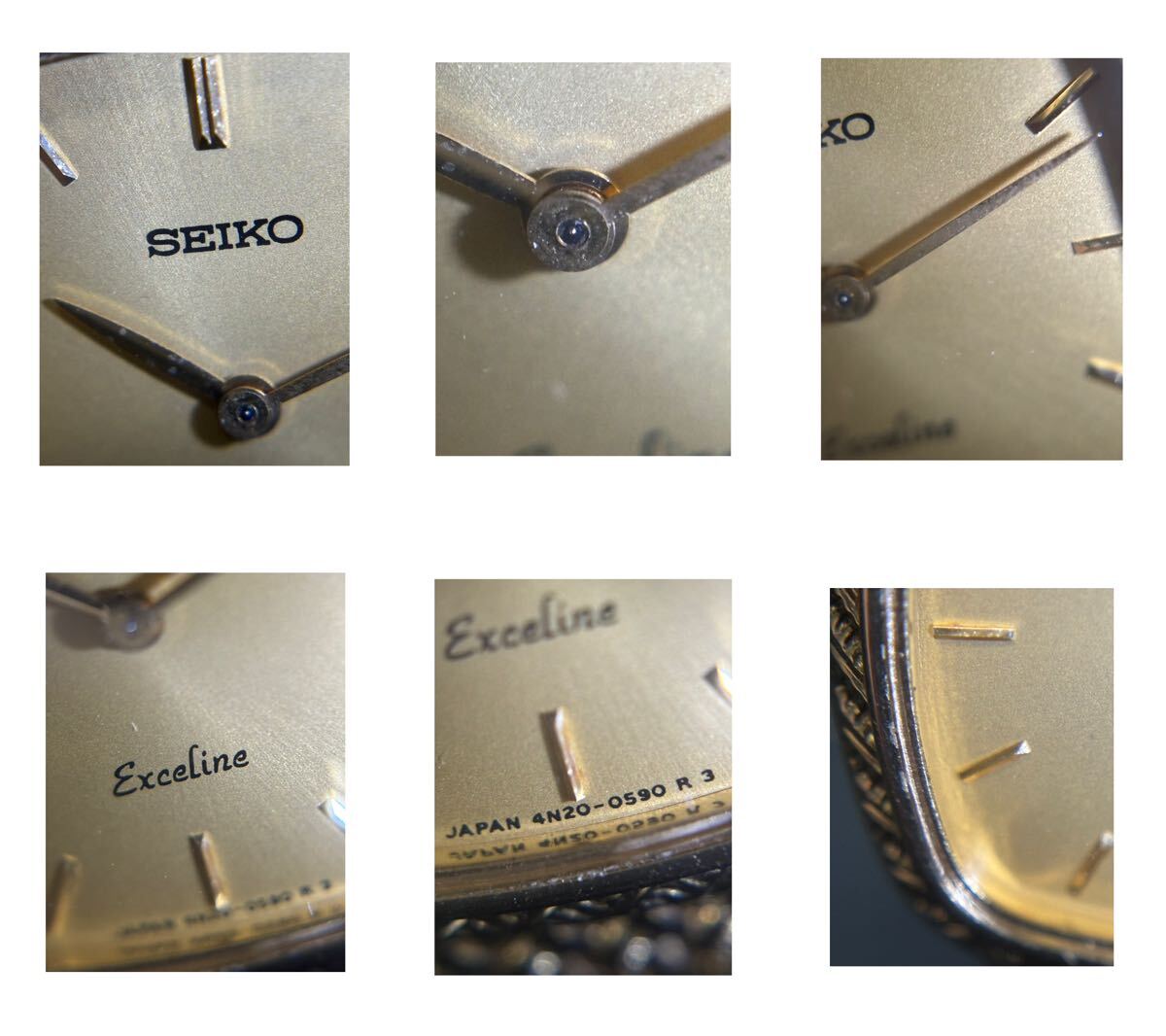 SEIKO EXCELINE 腕時計 ウォッチ クォーツ quartz ゴールド色 4N20-5160 セイコー ジャンク
