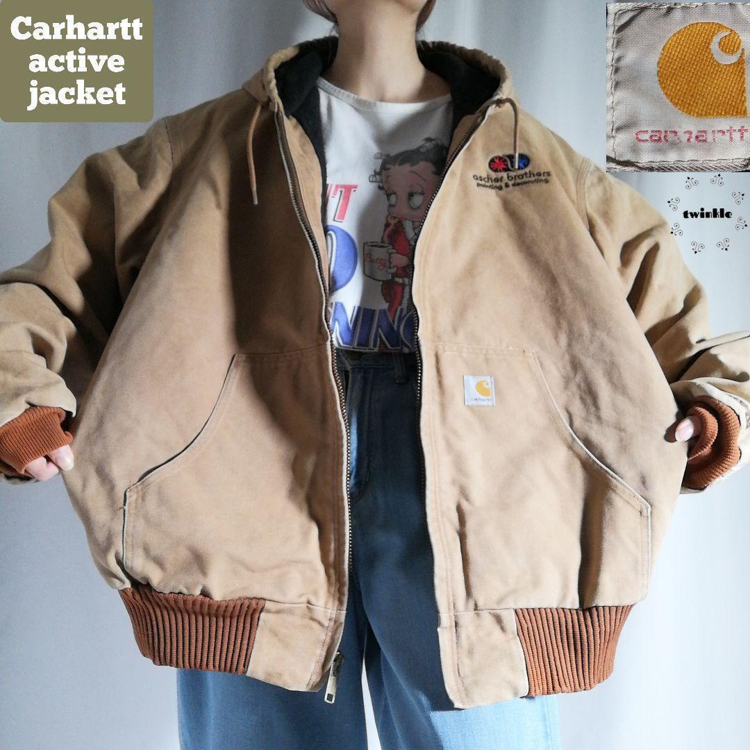 古着 90s~00s Carhartt カーハート 企業ロゴ刺繍 ダック 古着 90s~00s Carhartt カーハート 企業ロゴ刺繍 ダック