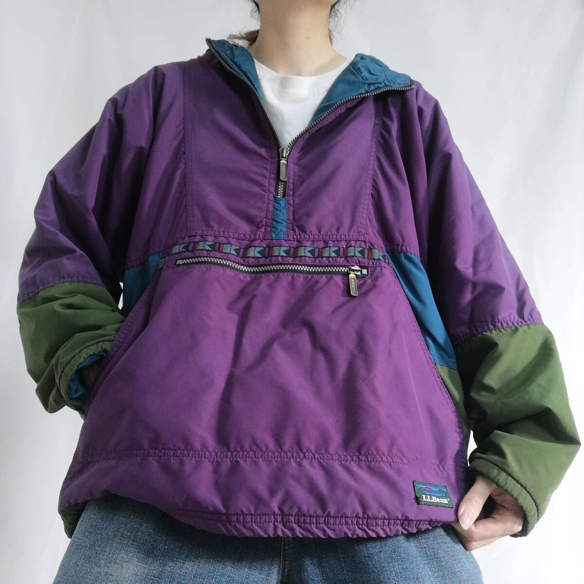 古着 80年代 USA製 L L bean エルエルビーン アノラックパーカー 古着 80年代 USA製 L L bean エルエルビーン アノラックパーカー