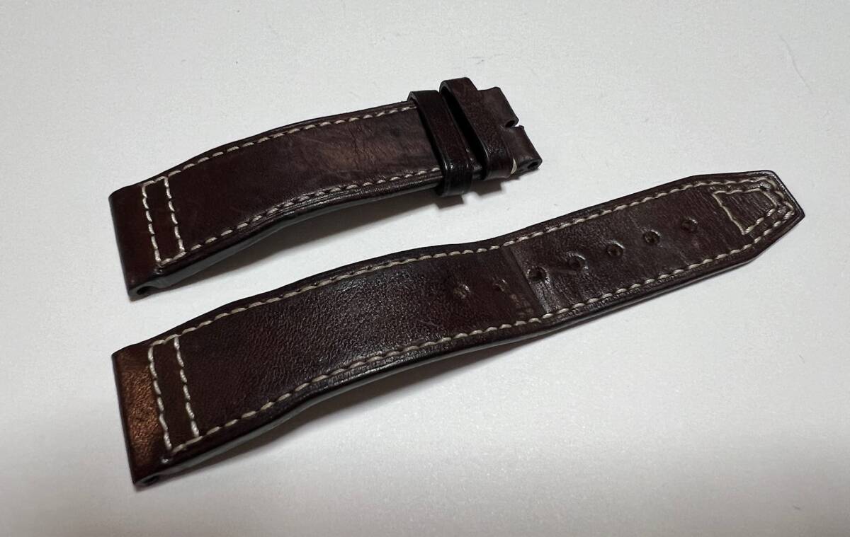 送料無料■IWC純正 パイロットウォッチ用 ワンタッチ式 カーフベルト 20-18mm 長さ115-75mm 茶色■中古品