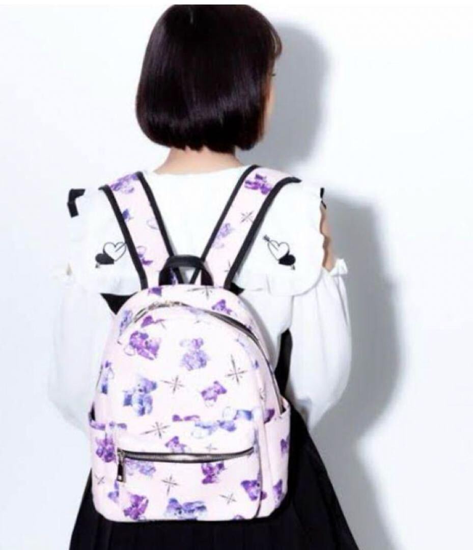 レア】TRAVAS TOKYO クマ総柄ピンク リュック トラバス レア】TRAVAS TOKYO クマ総柄ピンク リュック トラバス