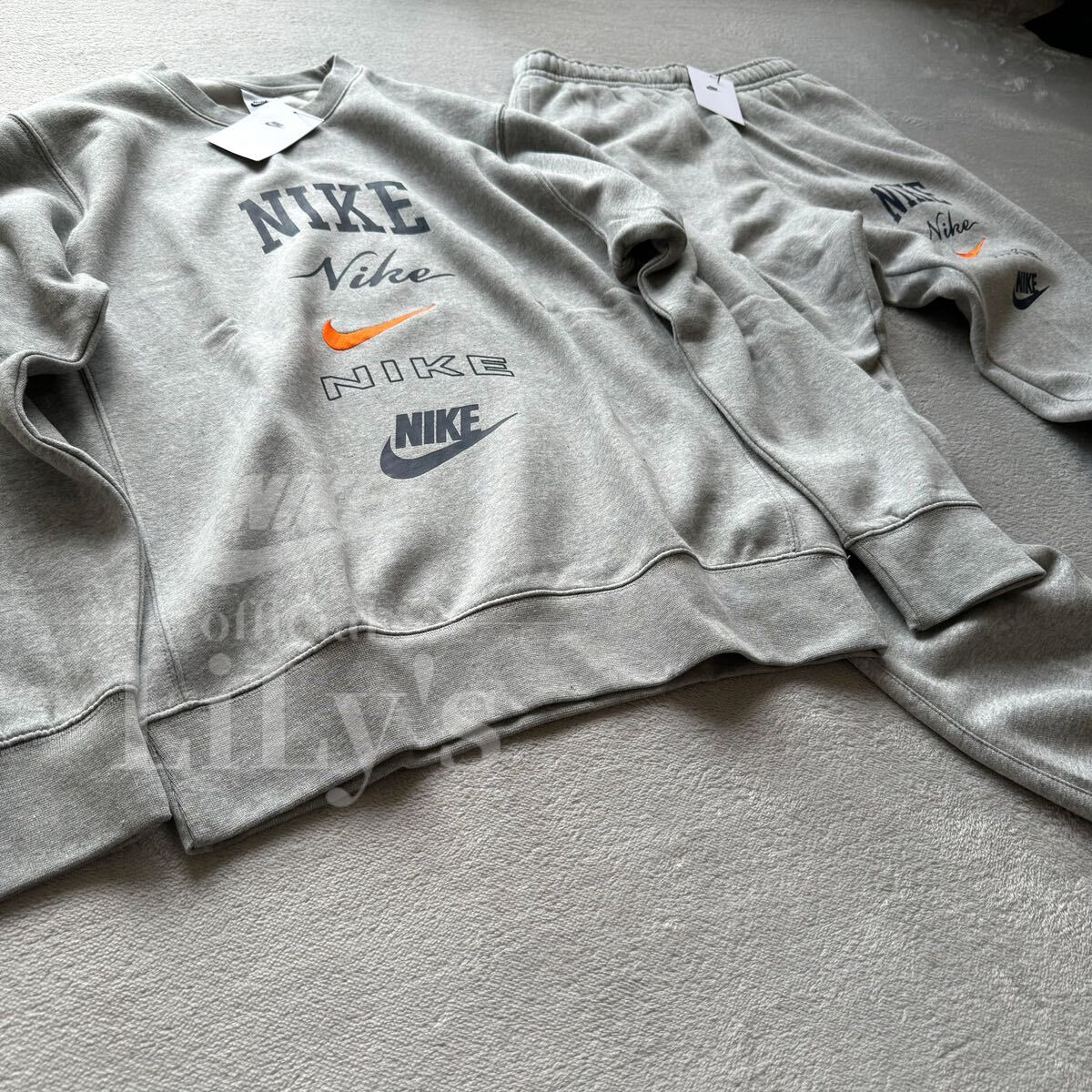 新品 NIKE上下セットアップ M グレーオレンジ ナイキ 送料無料 新品 NIKE上下セットアップ M グレーオレンジ ナイキ 送料無料
