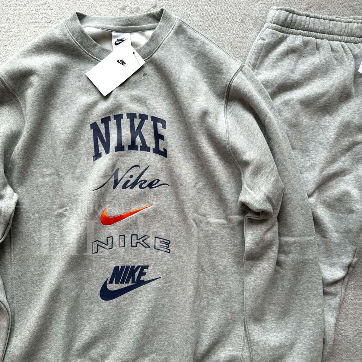 新品 NIKE上下セットアップ M グレーオレンジ ナイキ 送料無料 新品 NIKE上下セットアップ M グレーオレンジ ナイキ 送料無料