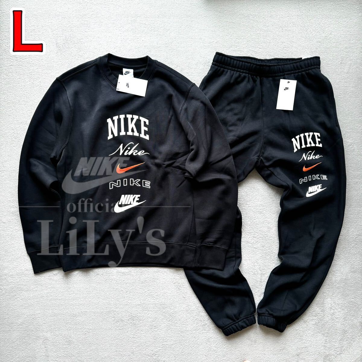 Yahoo!オークション - 新品 NIKE上下セットアップ L ブラック Yahoo!オークション - 新品 NIKE上下セットアップ L ブラック