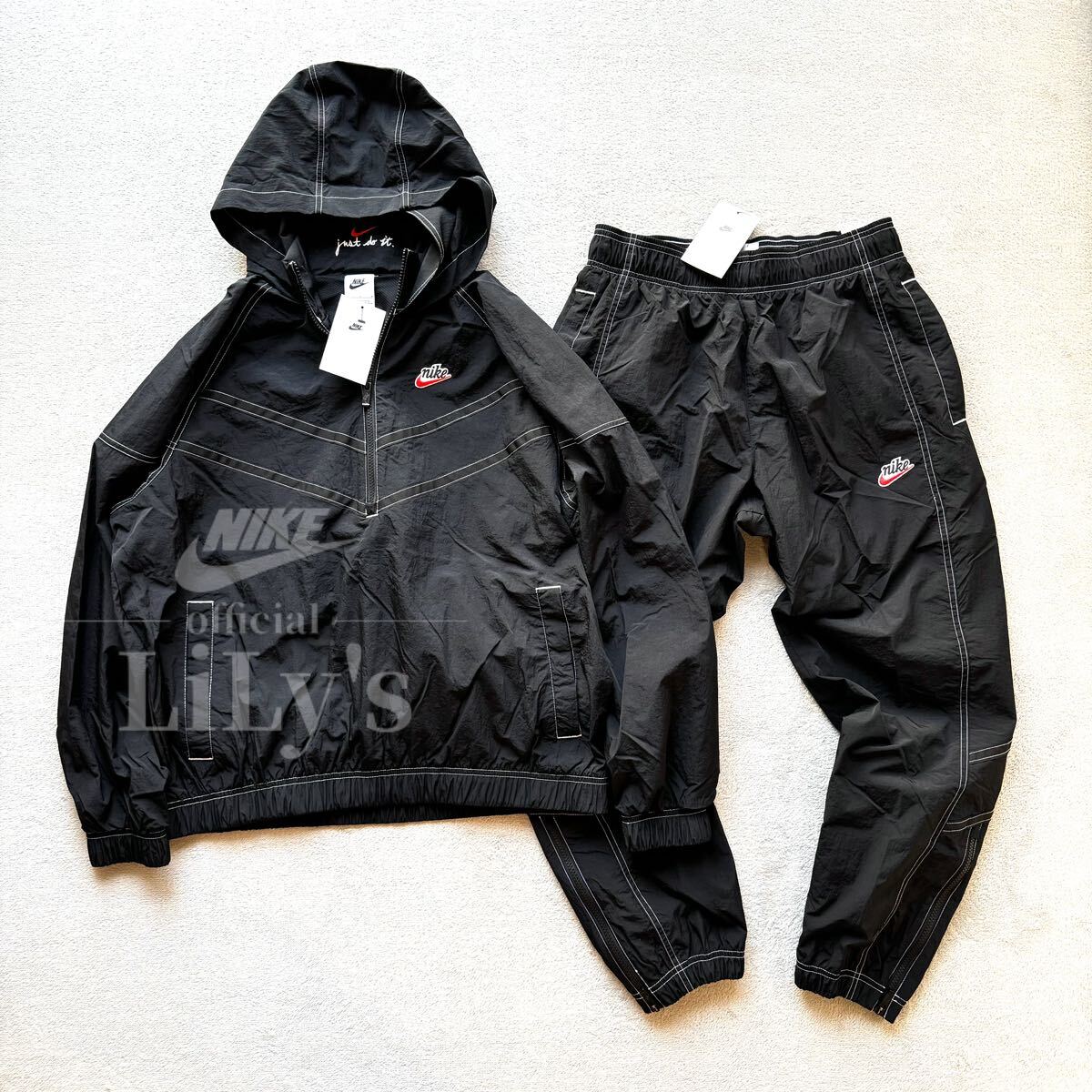 新品未使用 NIKE上下セットアップ Lサイズ 黒赤 ナイキ ス 新品未使用 NIKE上下セットアップ Lサイズ 黒赤 ナイキ ス