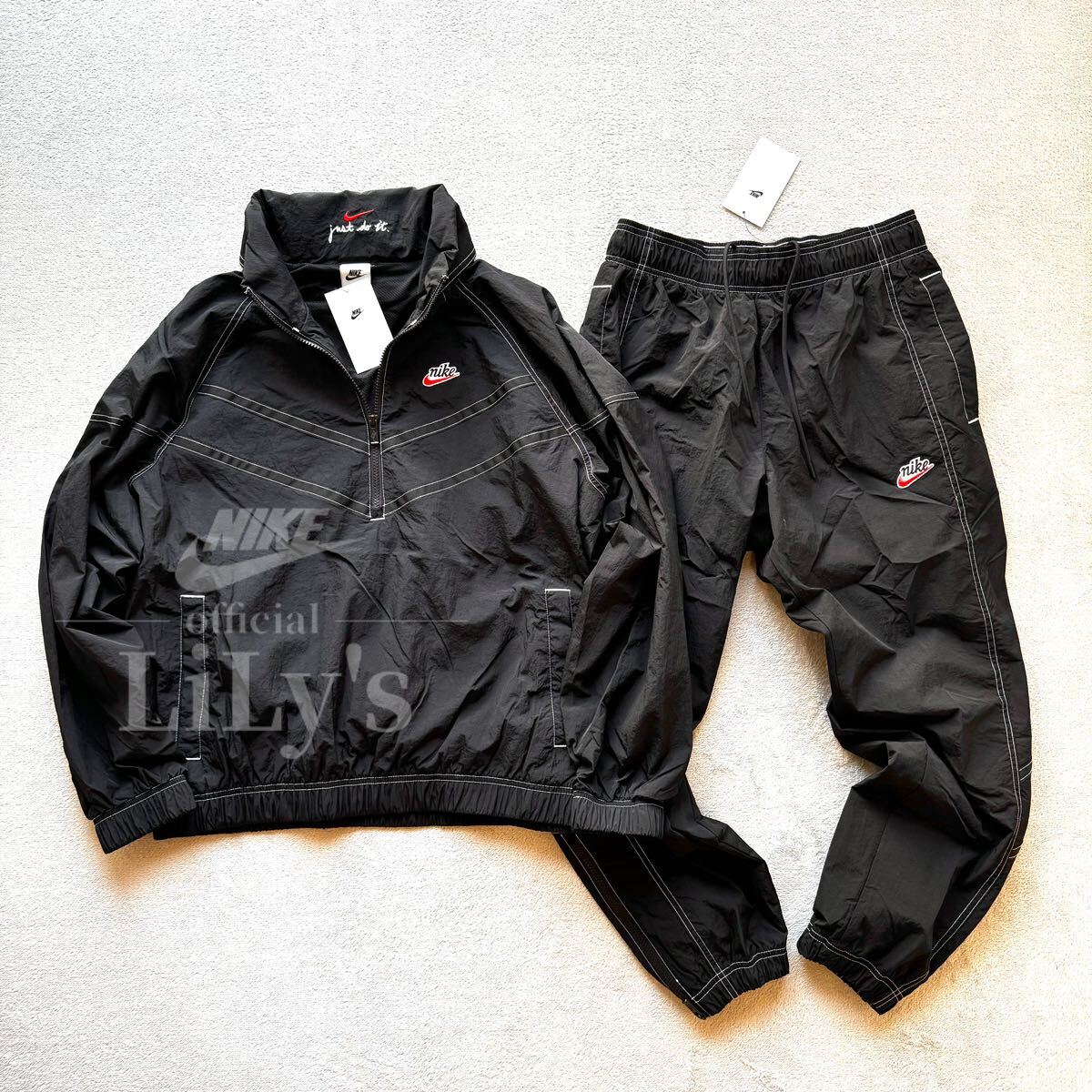 新品未使用 NIKE上下セットアップ Lサイズ 黒赤 ナイキ ス 新品未使用 NIKE上下セットアップ Lサイズ 黒赤 ナイキ ス