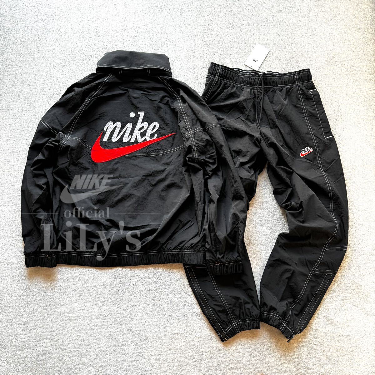 新品未使用 NIKE上下セットアップ Lサイズ 黒赤 ナイキ ス 新品未使用 NIKE上下セットアップ Lサイズ 黒赤 ナイキ ス