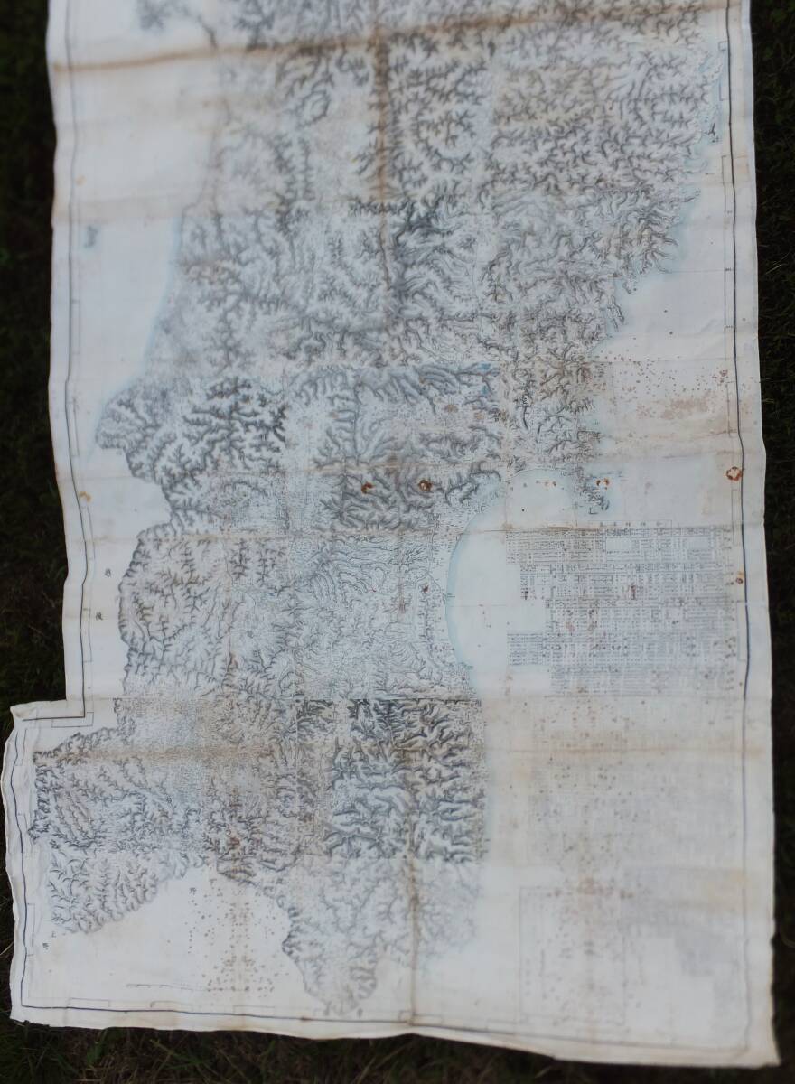 旧日本軍 参謀本部 古地図 第二軍管図 明治12年 東北 細密地図 旧日本軍 参謀本部 古地図 第二軍管図 明治12年 東北 細密地図