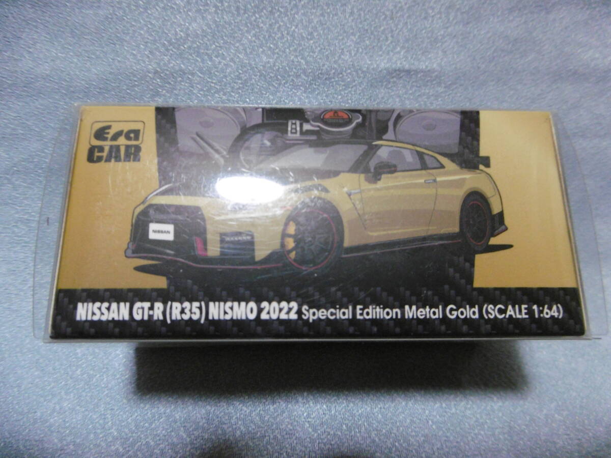 未開封新品 Era CAR 1/64 NISSAN GT-R(R35) NISMO 2022 Special Edition Metal Gold