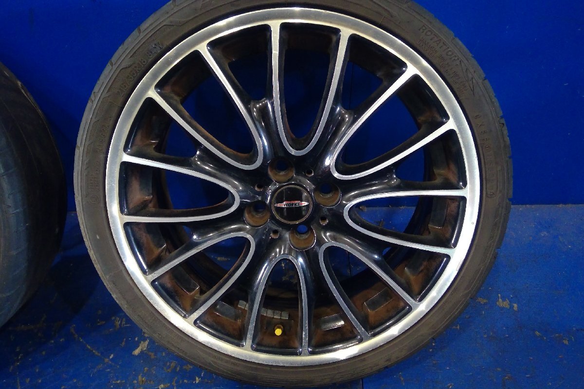 (H)MINI クラブマン 純正 JCW 18インチ アルミ ホイール 7J +52 PCD100・タイヤ 215/35R18 4本セット クロススポーク R113 [2403364]