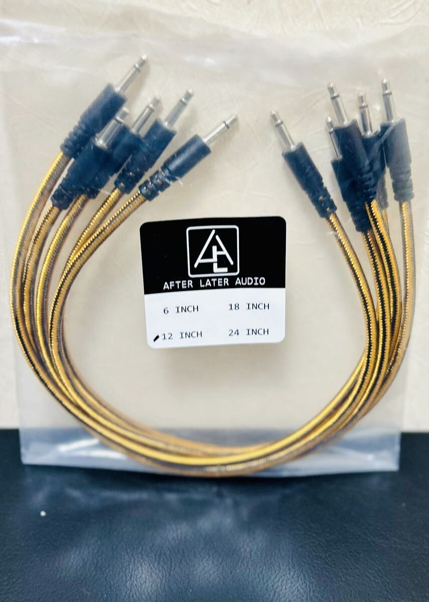【美品】After Later Audio Gold and Black Braided Patch Cables 30cm 5本入り ② パッチケーブル ユーロラック モジュラーシンセ