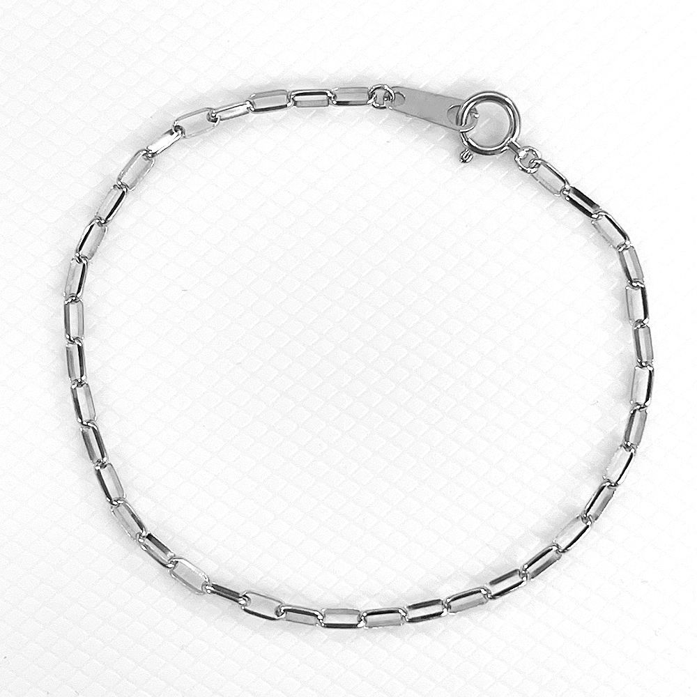 Pt850 2.2mm幅 ミラーノ22 ブレスレット 全長 16cm プラチナ メンズ レディース ブレス 送料無料_画像2