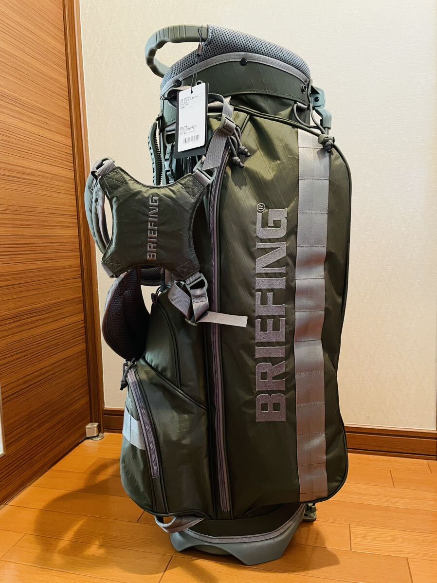 BRIEFING　キャディゴルフバッグ オリーブ CR-4 #02 XP 限定品 BRIEFING 正規品 ブリーフィング CR-4 #02 XP WOLF GRAY
