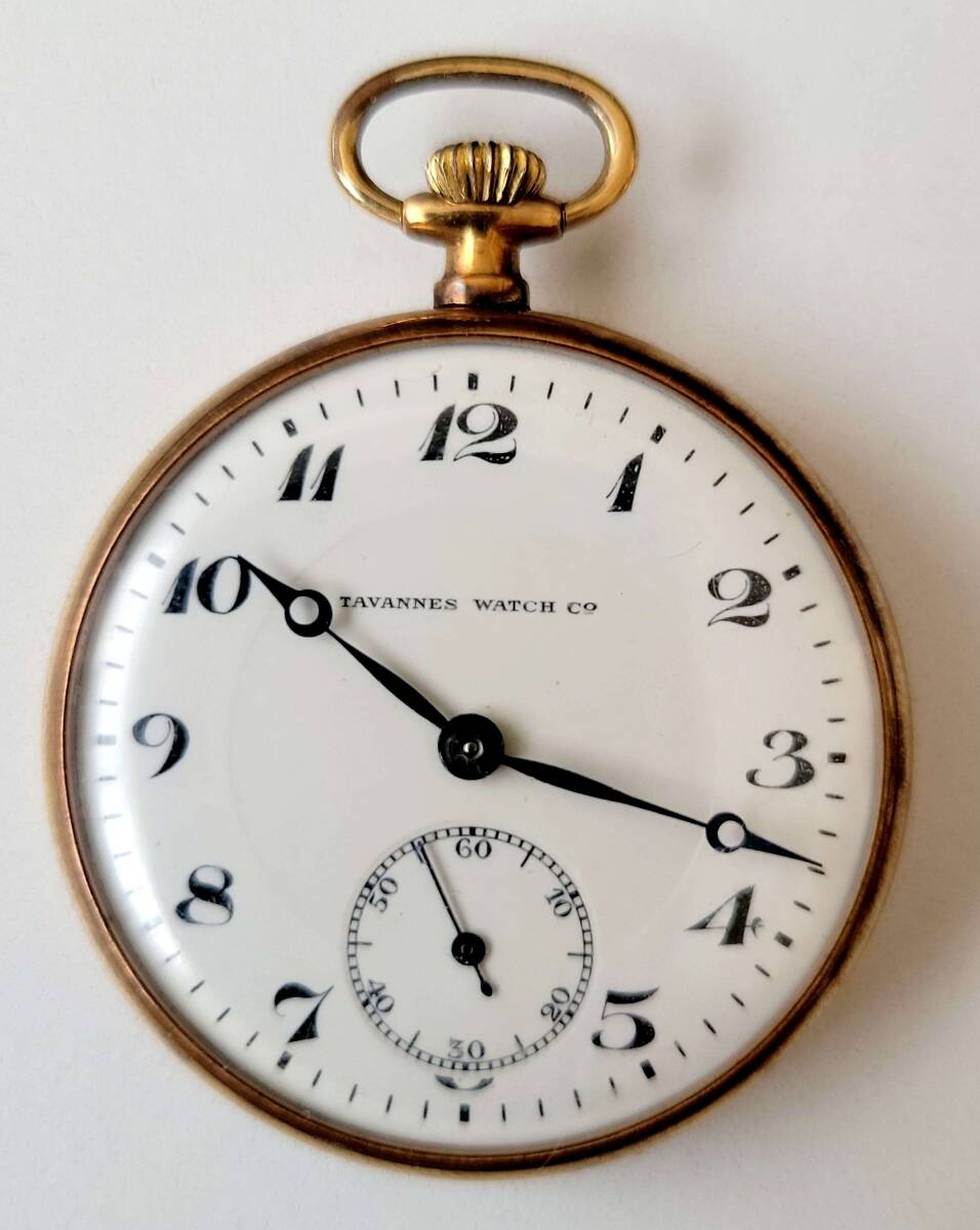 タバン 手巻き 懐中時計 18K 刻印 18金【TAVANNES WATCH CO タバン 手巻き 懐中時計 18K 刻印 18金【TAVANNES WATCH CO