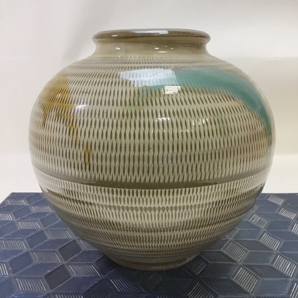 小石原焼 花器 壺 伝統工芸品 絡め