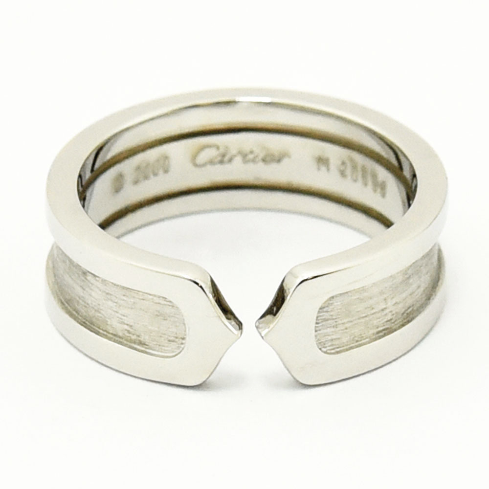  Cartier кольцо 2C Cartier кольцо C2 K18WG 750 #51 примерно 11 номер новый товар отделка б/у 