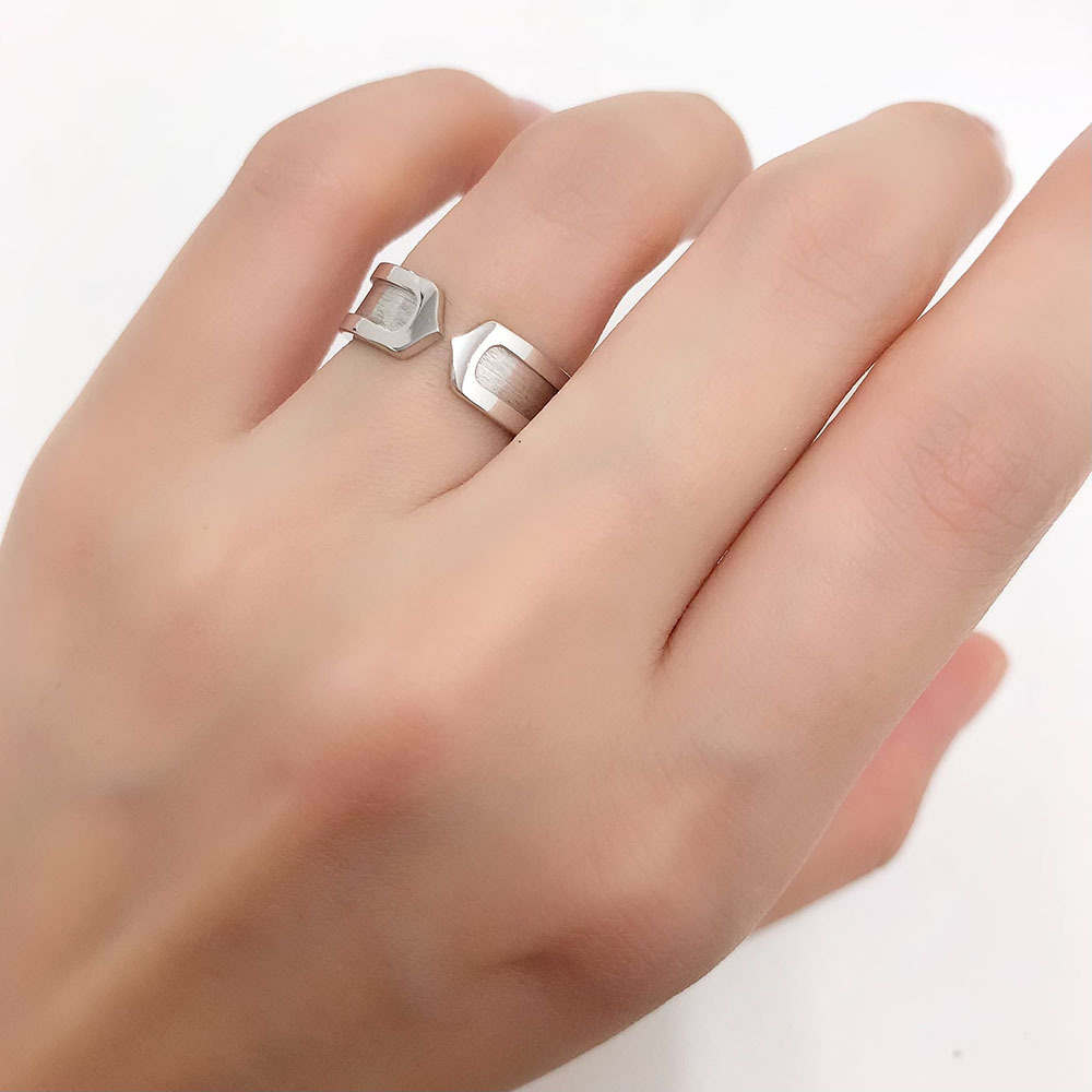  Cartier кольцо 2C Cartier кольцо C2 K18WG 750 #51 примерно 11 номер новый товар отделка б/у 