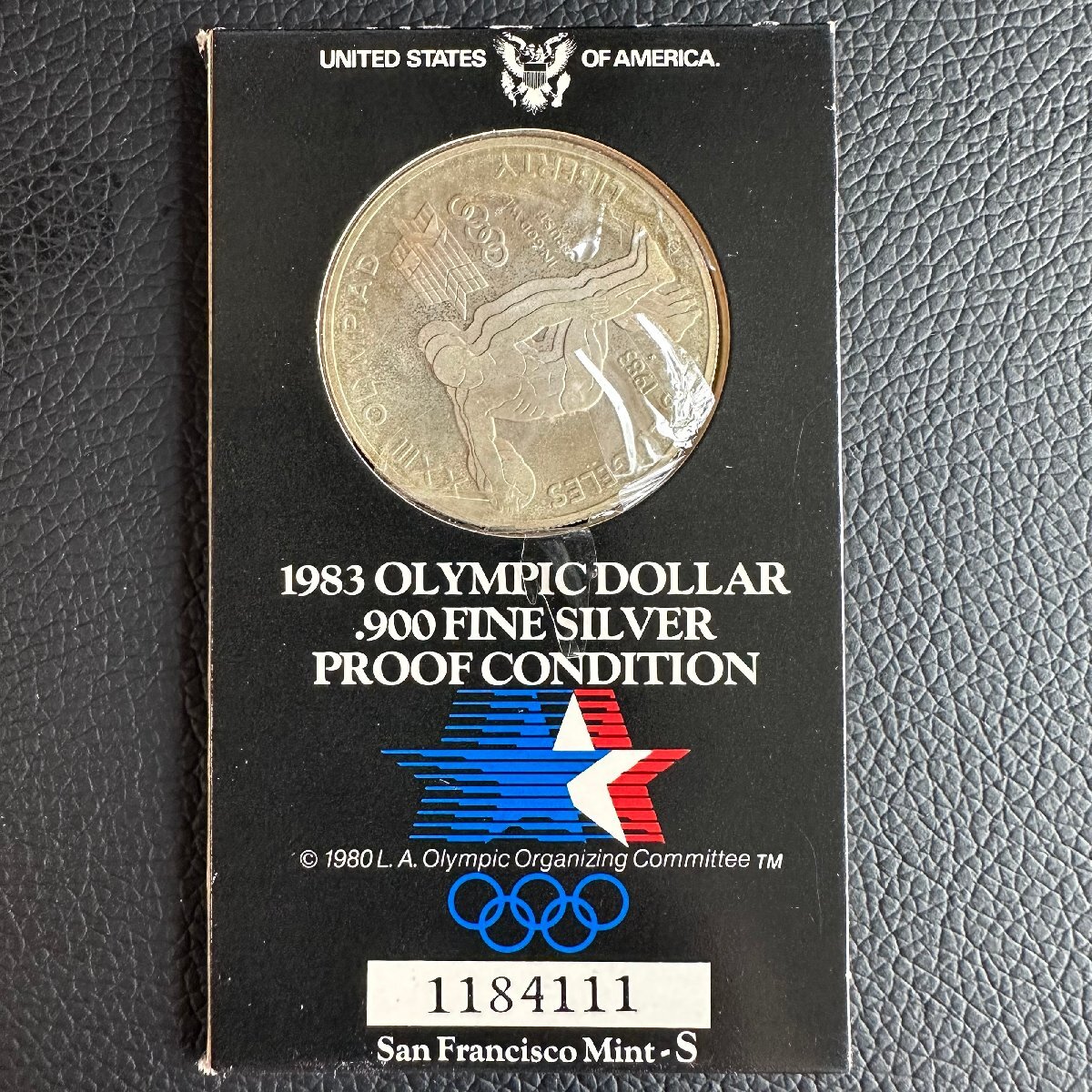 1円～◇◆アメリカ銀貨◆◇1983年 ロサンゼルスオリンピック銀貨 １枚組 総量26.73g 同梱可 収集家放出品 99