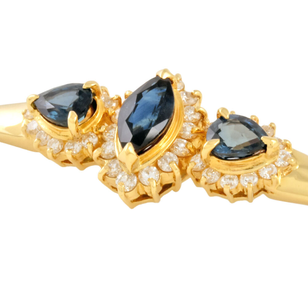 ジュエリー マキ ブレスレット サファイア K18YG ダイヤモンド