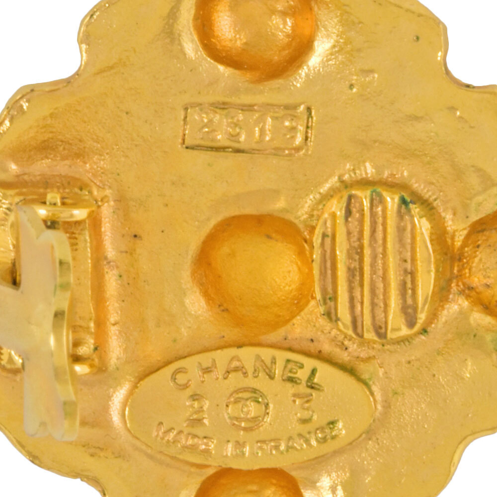 シャネル CHANEL イヤリング 23 2619 GP ゴールド金具 ヴィンテージ アクセサリー レディース スクエア ひし形