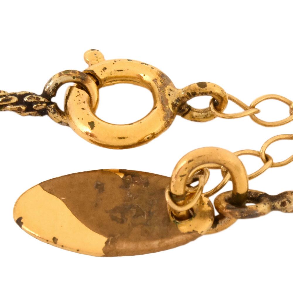  Chanel CHANEL здесь Mark подвеска колье 3626 GP Gold металлические принадлежности 44.3cm Vintage женский Circle раунд 