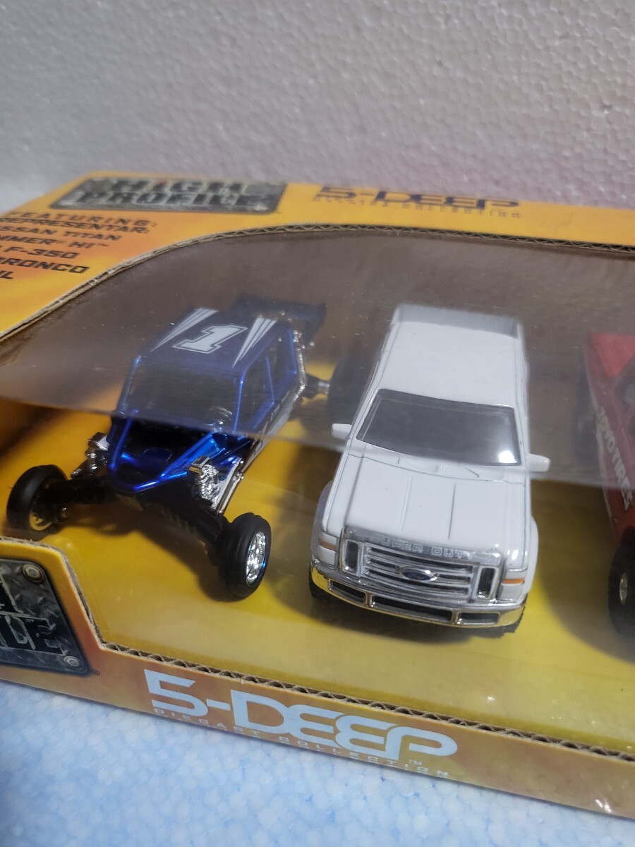 絶版ミニカー JADA 1/64 HIGH PROFILE 5-DEEP タイタン ハマーH1 FORD f-350 ブロンコ SANDRAIL バギー ギフトセット Jada TOYS 絶版ミニカー JADA 1/64 HIGH PROFILE 5-DEEP タイタン ハマーH1 FORD f-350 ブロンコ SANDRAIL バギー ギフトセット Jada TOYS