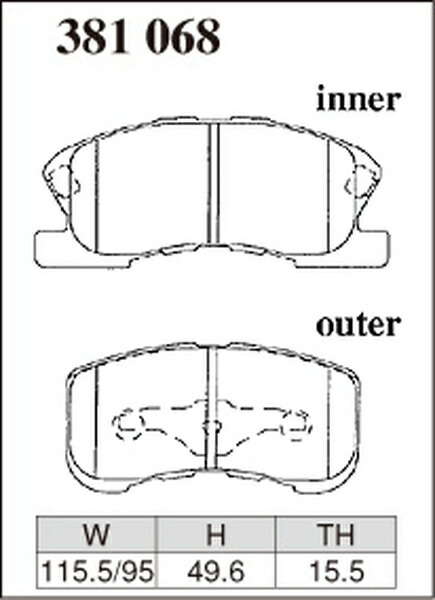 ディクセル SP-Kタイプ フロント左右セット ブレーキパッド ムーヴ L900S 381068 工賃セット DIXCEL ブレーキパット