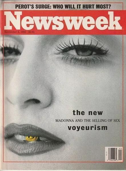 美品　マドンナ　MADONNA　表紙特集雑誌　Newsweek　USA　1992年　：　写真集SEX 特集