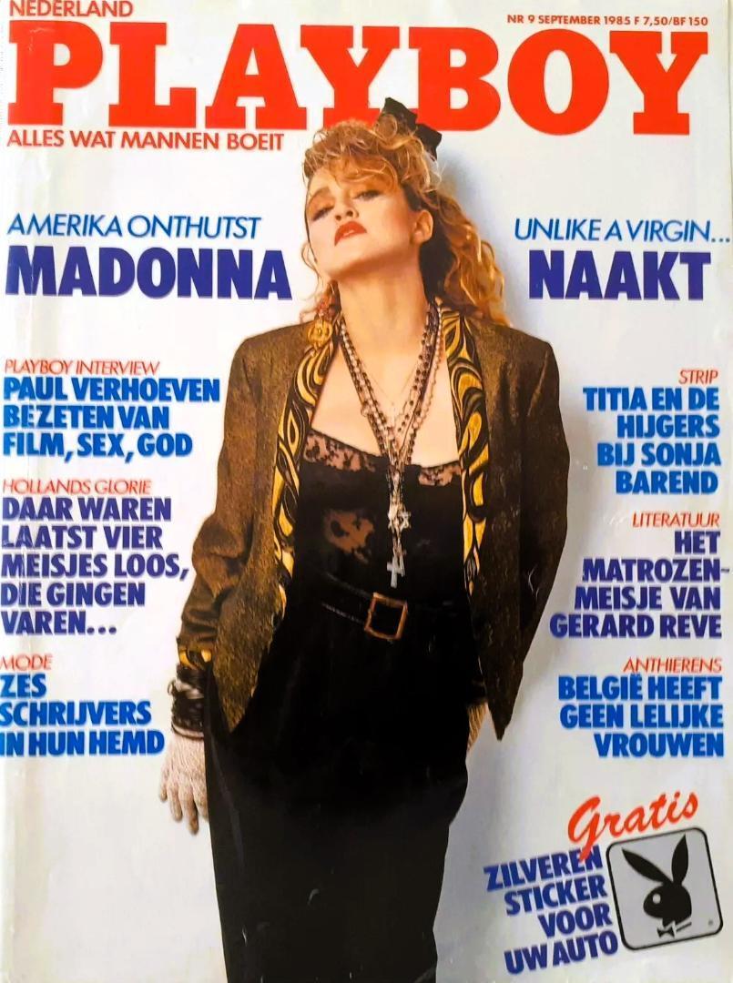 マドンナ　MADONNA　表紙特集雑誌　PLAYBOY　オランダ雑誌　1985年　：　貴重 ヌード写真 特集