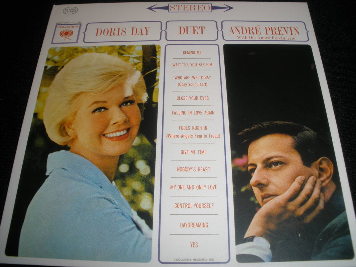 ドリス・デイ & アンドレ・プレヴィン デュエット マイ ワン オンリー リマスター ピアノ オリジナル 紙 美品 Doris Day Andre Previn DUET