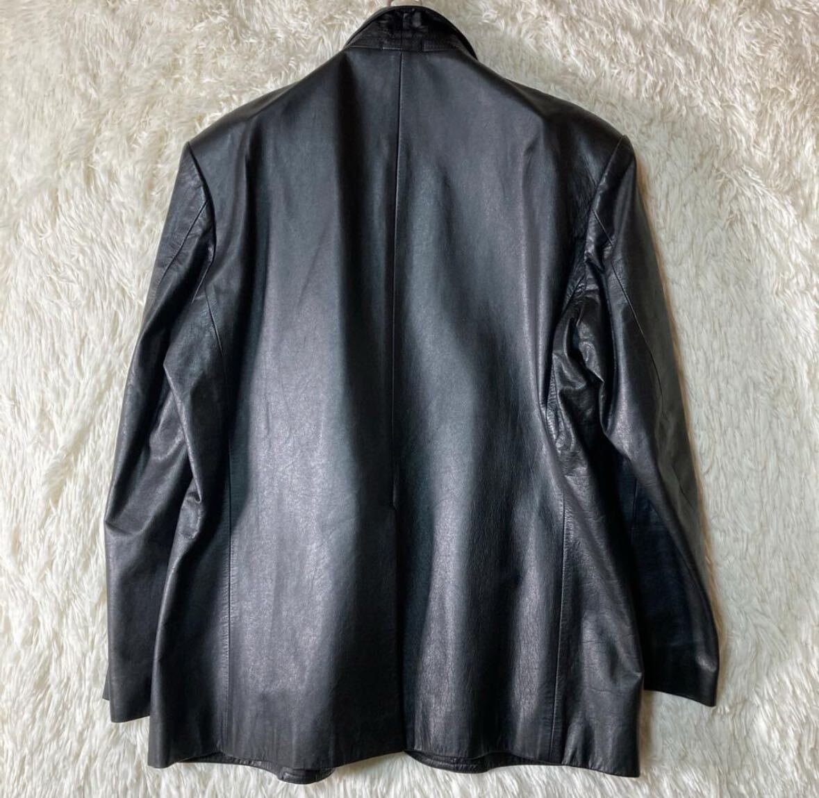 アパレル】 美品 90s レザージャケット テーラードジャケット LL アパレル】 美品 90s レザージャケット テーラードジャケット LL