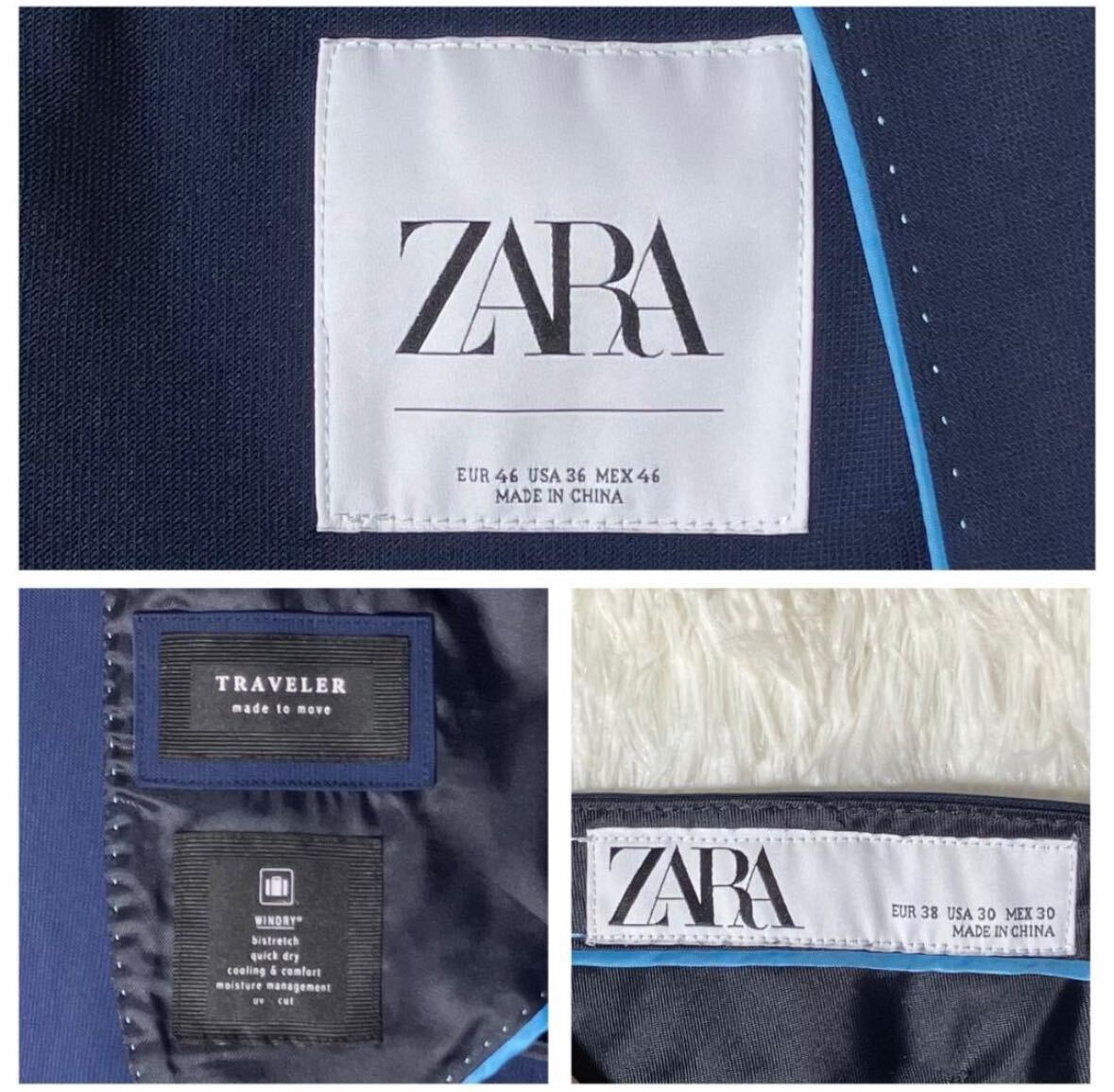 アパレル】 極美品 ZARA ザラ セットアップスーツ トラベル アパレル】 極美品 ZARA ザラ セットアップスーツ トラベル
