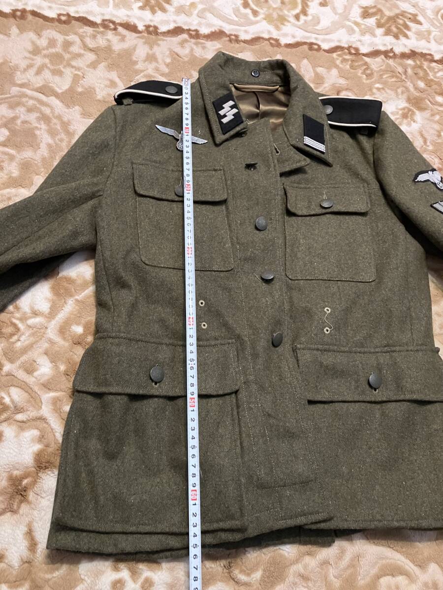 ww2ドイツ 武装SS M43野戦服 WW2ドイツ軍 M43野戦服? 武装親衛隊(WW2 武装SS M43野戦服 着丈