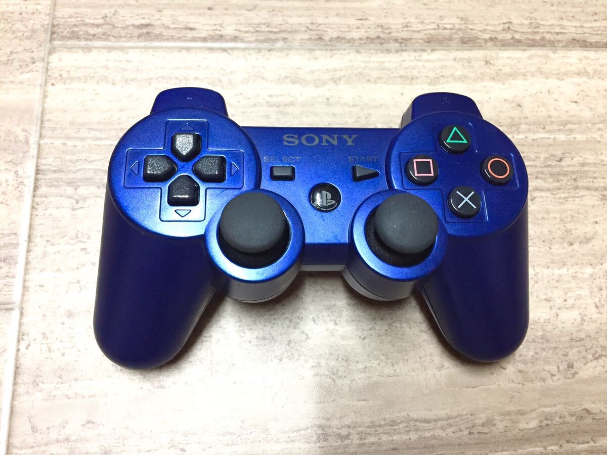 ★動作良品即決★限定ディープブルー★分解清掃済み★PS3 SONY純正品 コントローラー デュアルショック3