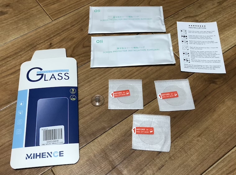 3枚 ガラスフィルム Motorola Moto Watch 100 向け 強化ガラス フィルム 保護フィルム 保護ガラス ガラス N175_画像2