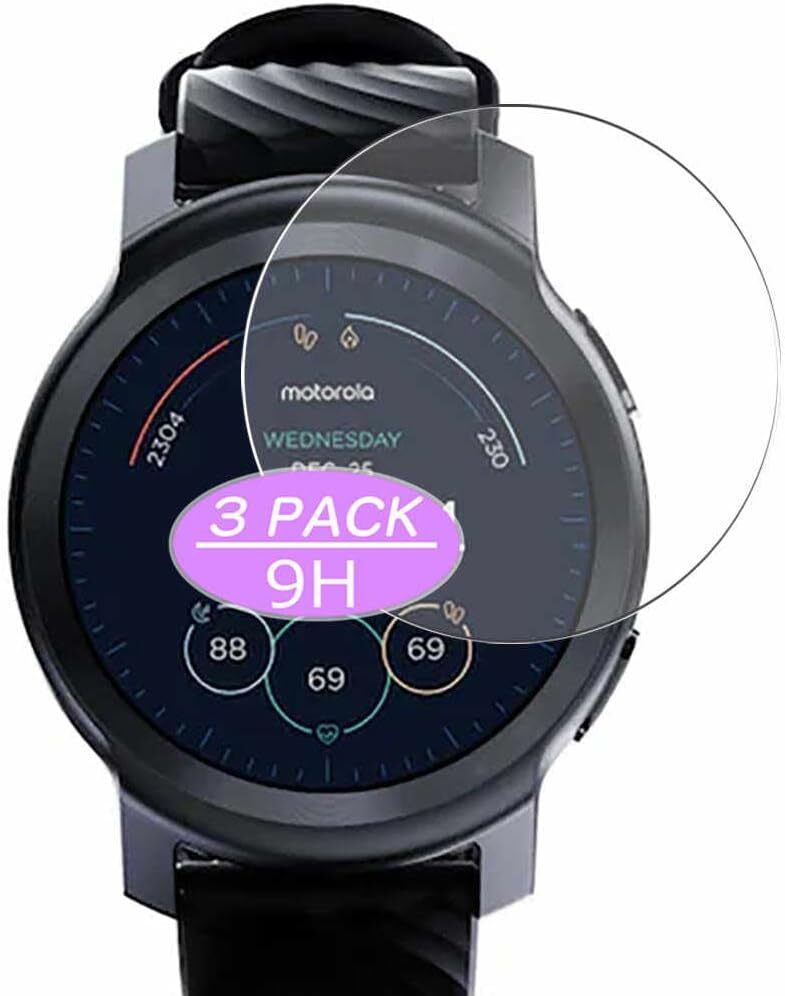 3枚 ガラスフィルム Motorola Moto Watch 100 向け 強化ガラス フィルム 保護フィルム 保護ガラス ガラス N175_画像1